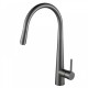 Euro Round Gunmetal Grey 360° Swivel Pull Out Kitchen Sink Mixer Tap Solid Brass